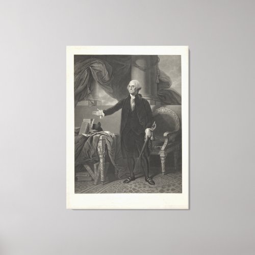 GEORGE WASHINGTON Portrait by Henry S Sadd Canvas Print