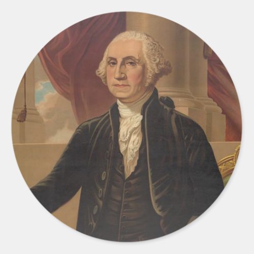 George Washington Portrait Classic Round Sticker