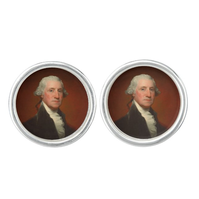George Washington Portrait Cufflinks (Front)