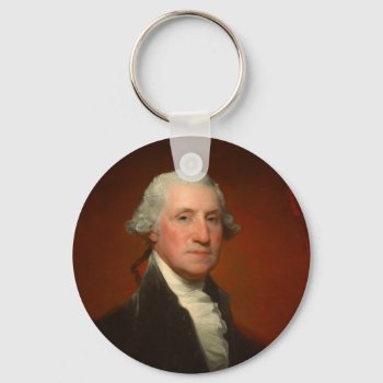 George Washington Portrait Keychain by CandiCreations at Zazzle