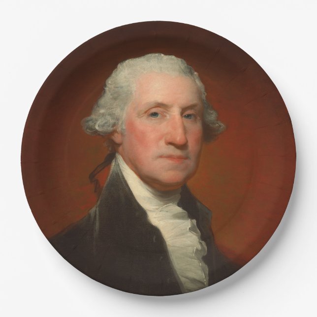 George Washington Portrait Napkins Paper Plates (Front)