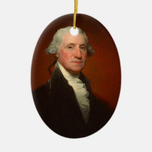 George Washington Portrait Oval Christmas Ornament