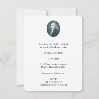 George Washington Portrait Oval Invitation