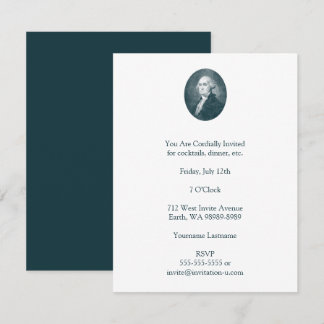 George Washington Portrait Oval Invitation
