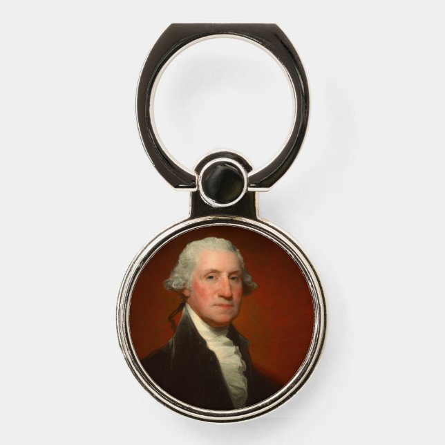 George Washington Portrait Phone Ring Stand (Front)