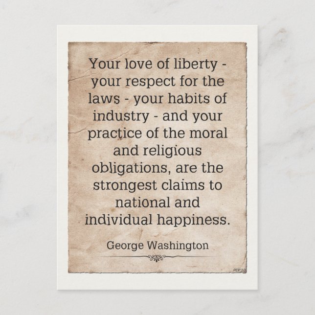 George Washington Postcard (Front)