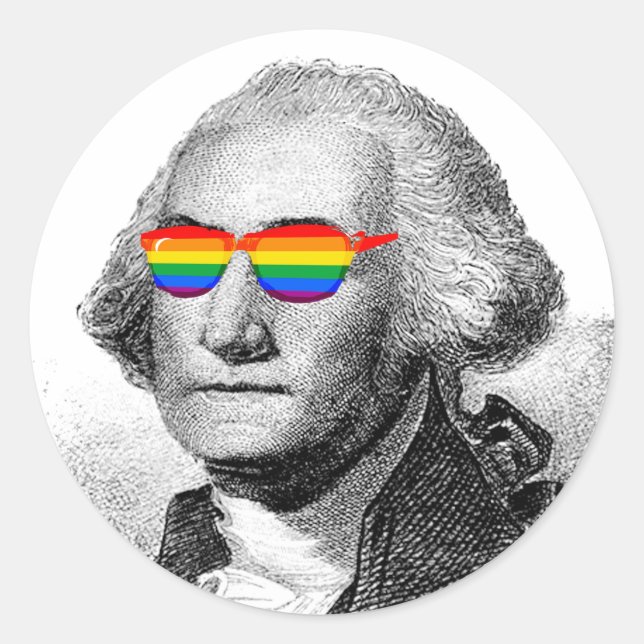 George Washington Pride Classic Round Sticker (Front)