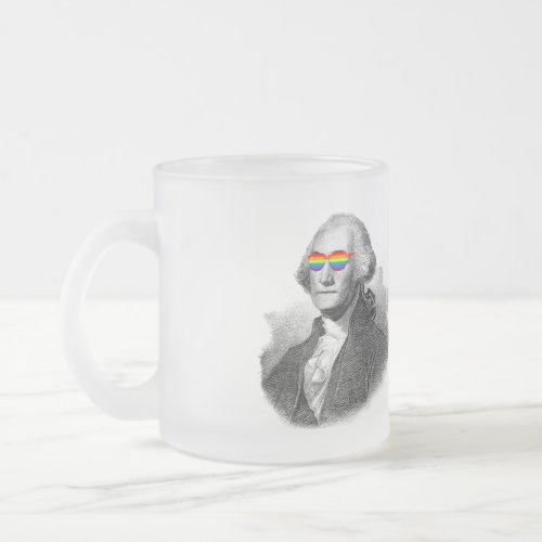 George Washington Pride Frosted Glass Coffee Mug