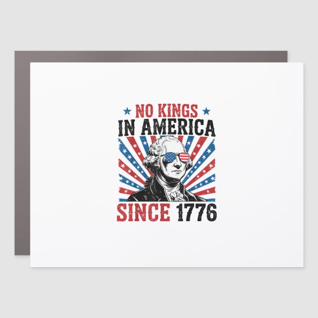 George Washington Protest Sign No Kings In America (Front)