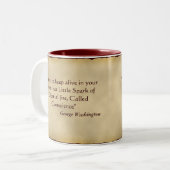 George Washington Quotation Two-Tone Coffee Mug (Front Left)