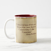 George Washington Quotation Two-Tone Coffee Mug (Left)