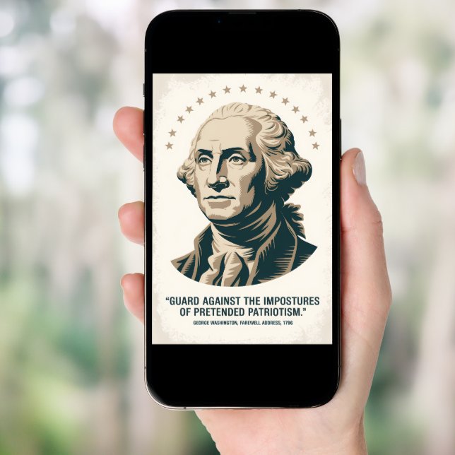 George Washington Quote American President Art Poster (Front Digital)