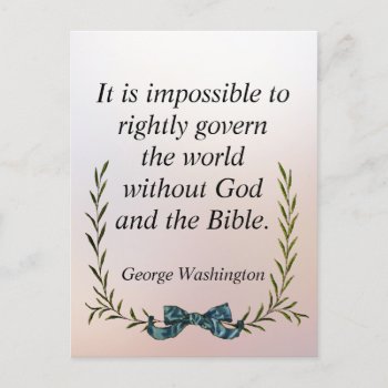 George Washington Quote Government And Religion  Postcard by randysgrandma at Zazzle