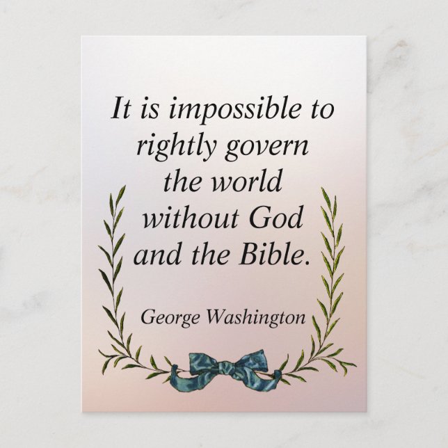 George Washington Quote Government and Religion  Postcard (Front)