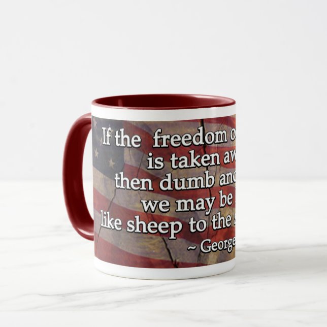 George Washington Quote On First Amendment Mug (Front Left)