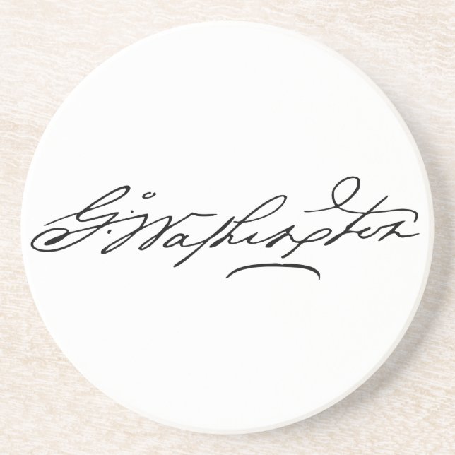 George Washington Signature Drink Coaster (Front)