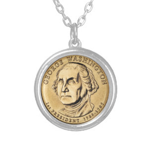 George Washington Silver Plated Necklace