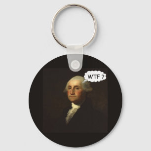 George Washington Spinning in His Grave Funny Keychain