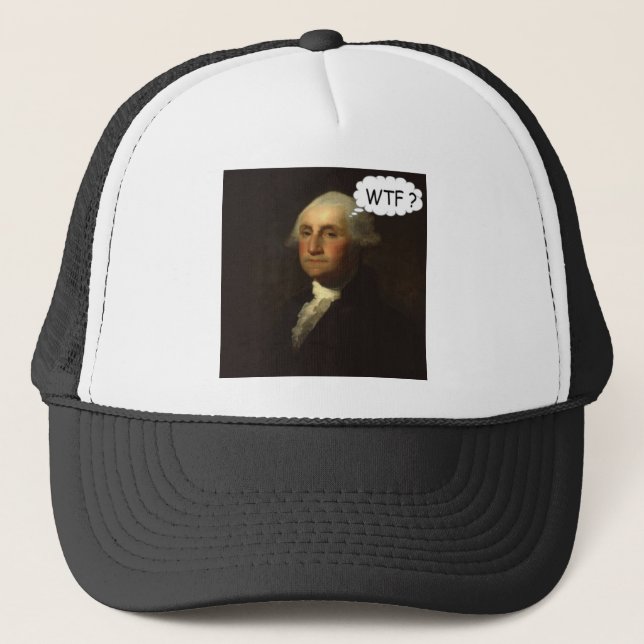 George Washington Spinning in His Grave Funny Trucker Hat (Front)
