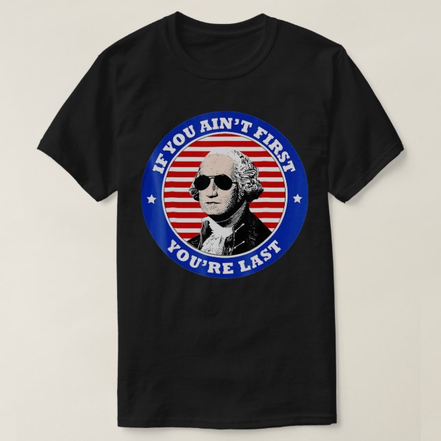 George Washington Sunglasses 4th of July  T-Shirt (Design Front)