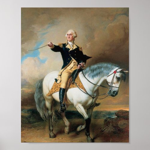 George Washington Taking The Salute At Trenton Poster