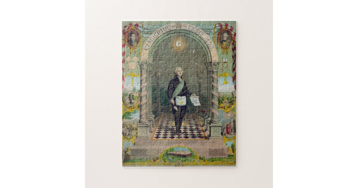 George Washington The Mason Jigsaw Puzzle Zazzle Com