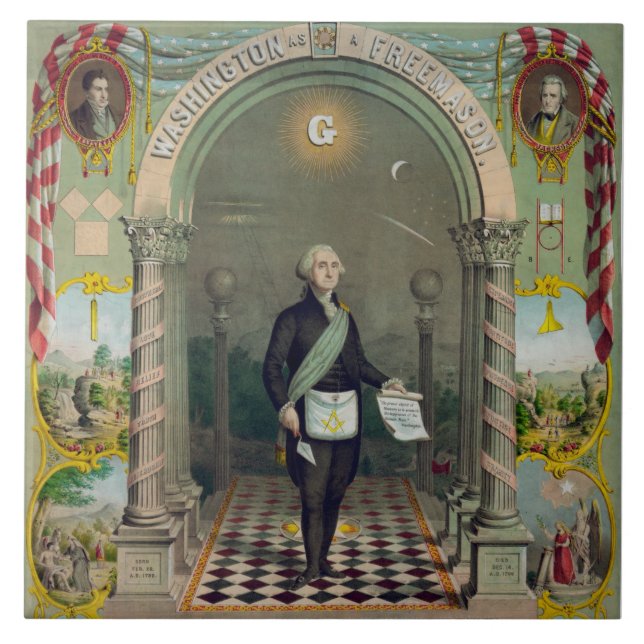 George Washington, The Mason Tile (Front)