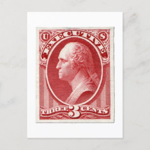 George Washington Three Cents US Postage Postcard