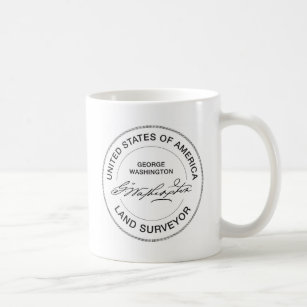 George Washington USA Land Surveyor Seal Coffee Mug