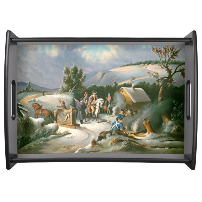 GEORGE WASHINGTON Vintage Christmas Serving Tray (Front)