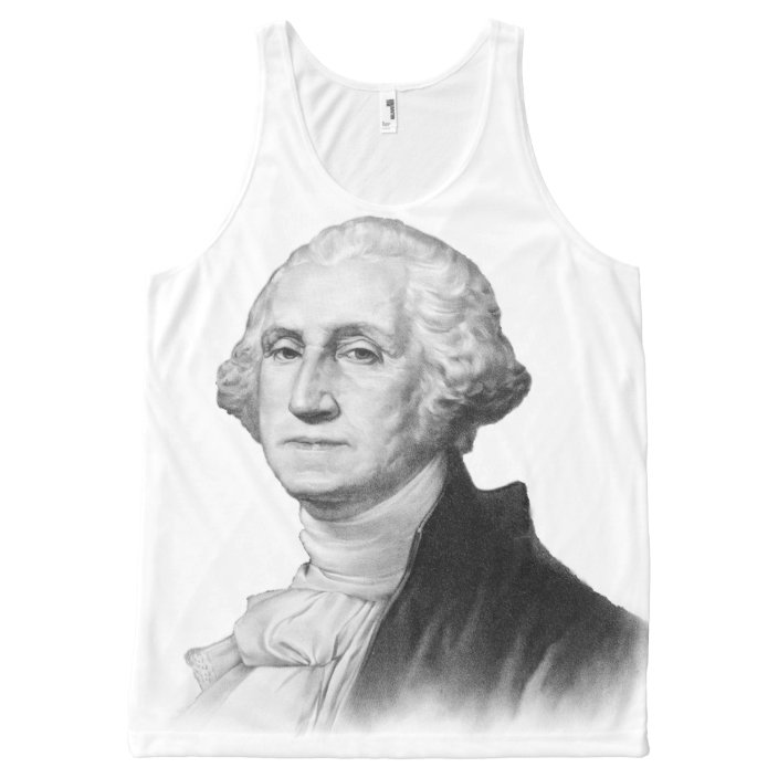 George Washington Vintage Portrait Painting All Over Print Tank Top