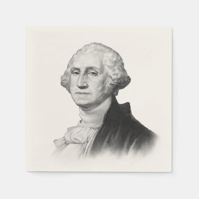 George Washington Vintage Portrait Painting Napkins (Front)