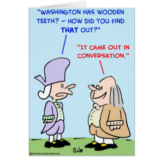 george washington wooden teeth cards