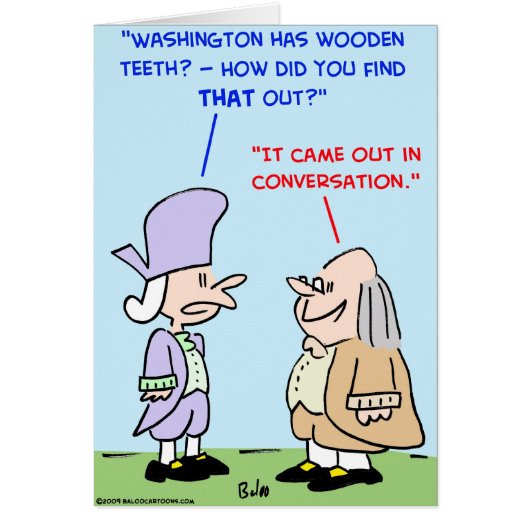 george washington wooden teeth cards (Front)