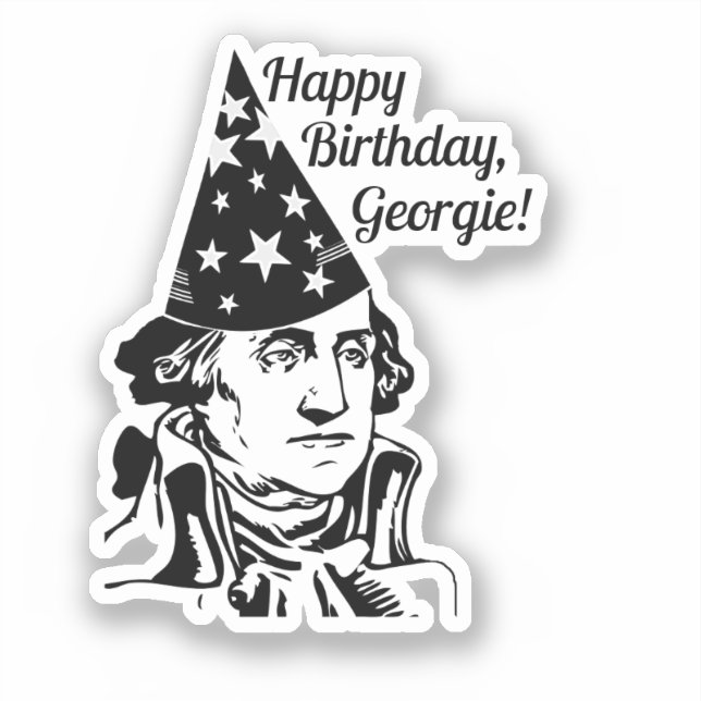 George Washington's Birthday Sticker (Front)