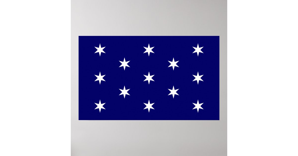 George Washington's Commander in Chief Flag Poster | Zazzle
