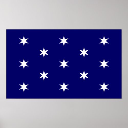 George Washingtons Commander in Chief Flag Poster
