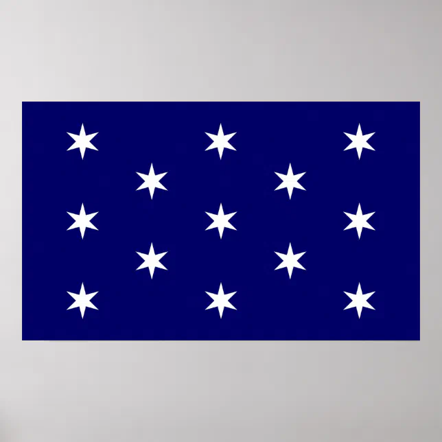 George Washington's Commander in Chief Flag Poster | Zazzle