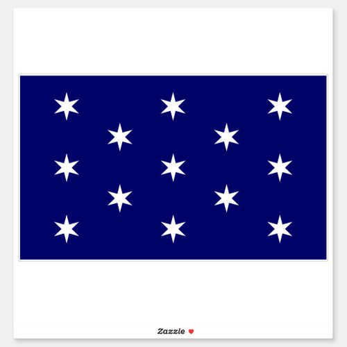 George Washingtons Commander in Chief Flag Sticker