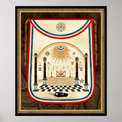 George Washingtons Masonic Apron Art Poster