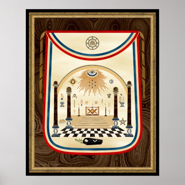 George Washington's Masonic Apron Art Poster (Front)