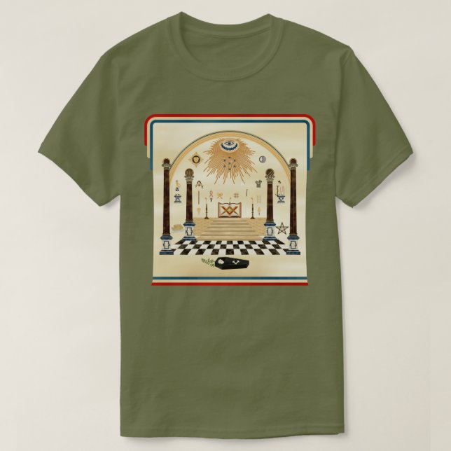 George Washington's Masonic Apron Art T-Shirt (Design Front)