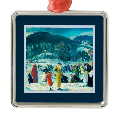George Wesley Bellows - Love of Winter - Christmas Metal Ornament