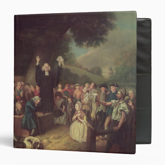 George Whitefield preaching 3 Ring Binder (Front/Inside)