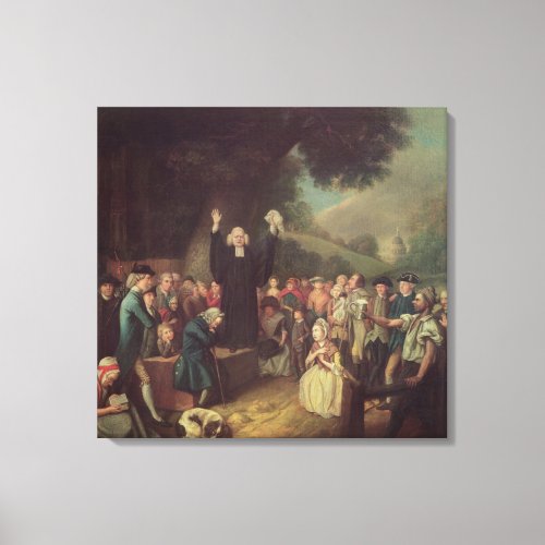George Whitefield preaching Canvas Print