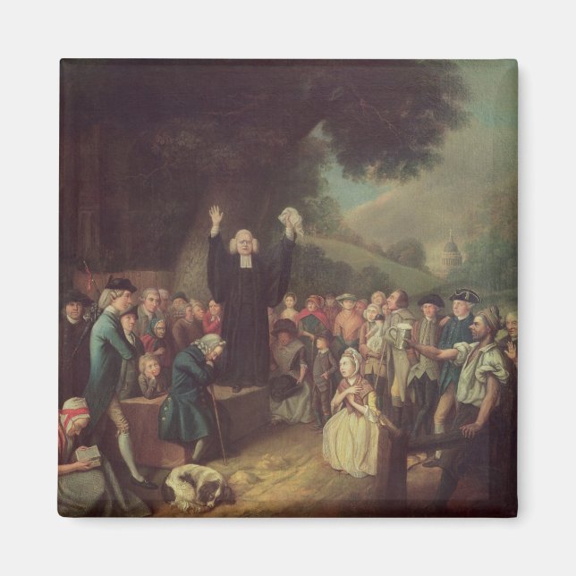 George Whitefield preaching Magnet (Front)