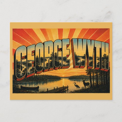George Wyth State Park Iowa Cedar River Lakes Art Postcard