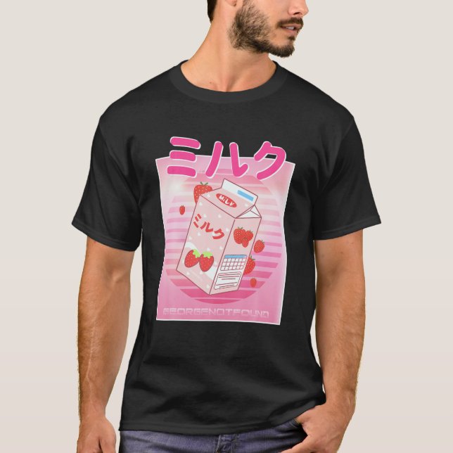 Georgenotfound Merch Japanese Strawberry Milk Shak T-Shirt (Front)