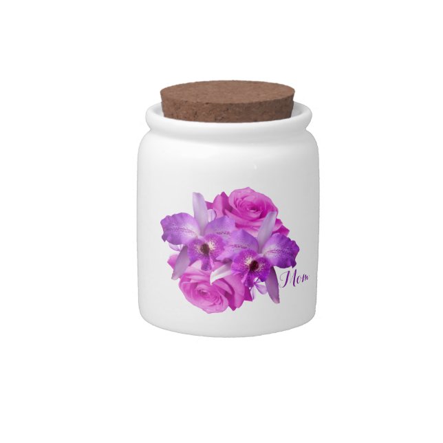 Georgeous Floral Candy Money Bits & Pieces Jar (Front)