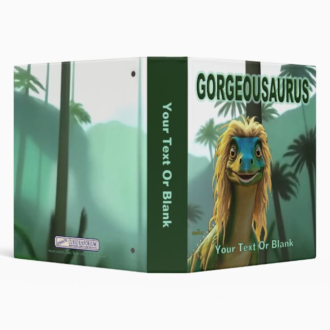 Georgeousaurus Blond Dinosaur 3 Ring Binder (Background)